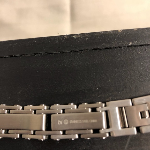 Men’s two-tone ss link bracelet - Picture 5 of 5